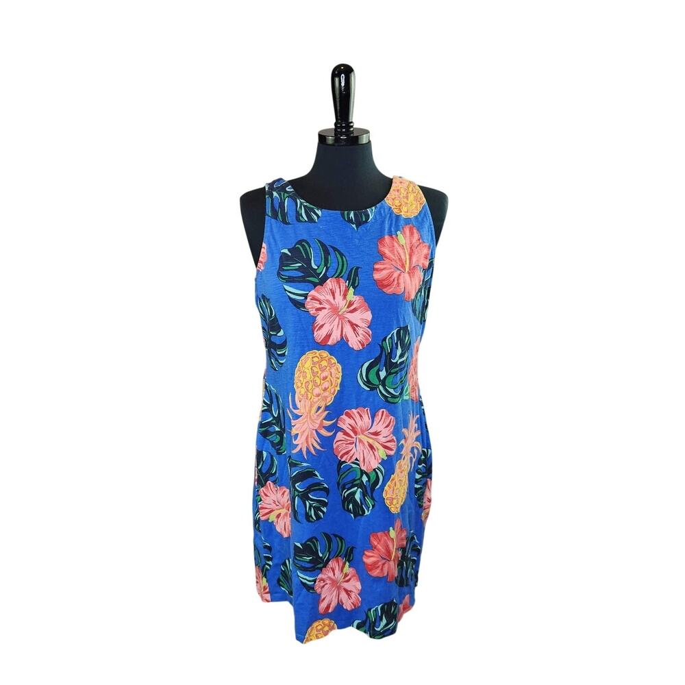 Tommy Bahama Shift Dress Tropical Floral Sleeveless Mini Beach Resort
